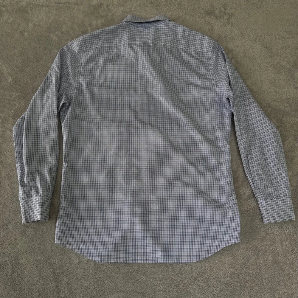 Banana Republic Shirt Mens Large Blue Button Down‎ Slim Long Sleeve Preppy Plaid